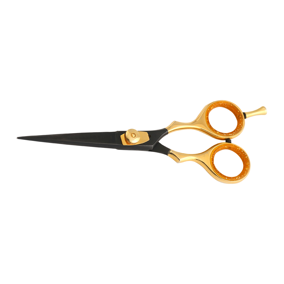 Hair-Dressing-Scissors-JI-1132 Hair Dressing Black & Gold Coated Scissors - Image 1
