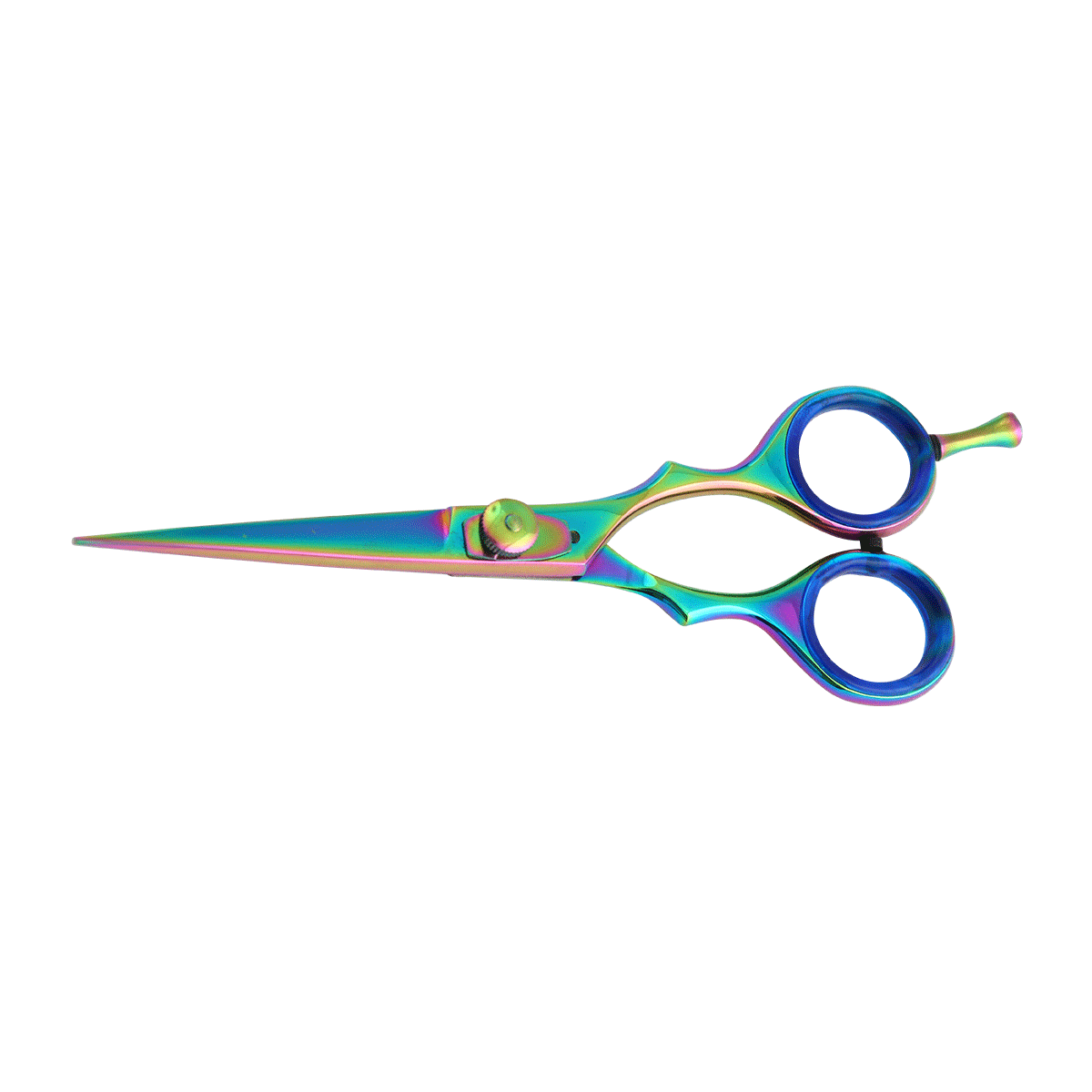 Hair-Dressing-Scissors-JI-1136 Rainbow Blue Ring Hair Dressing Scissors - Image 1