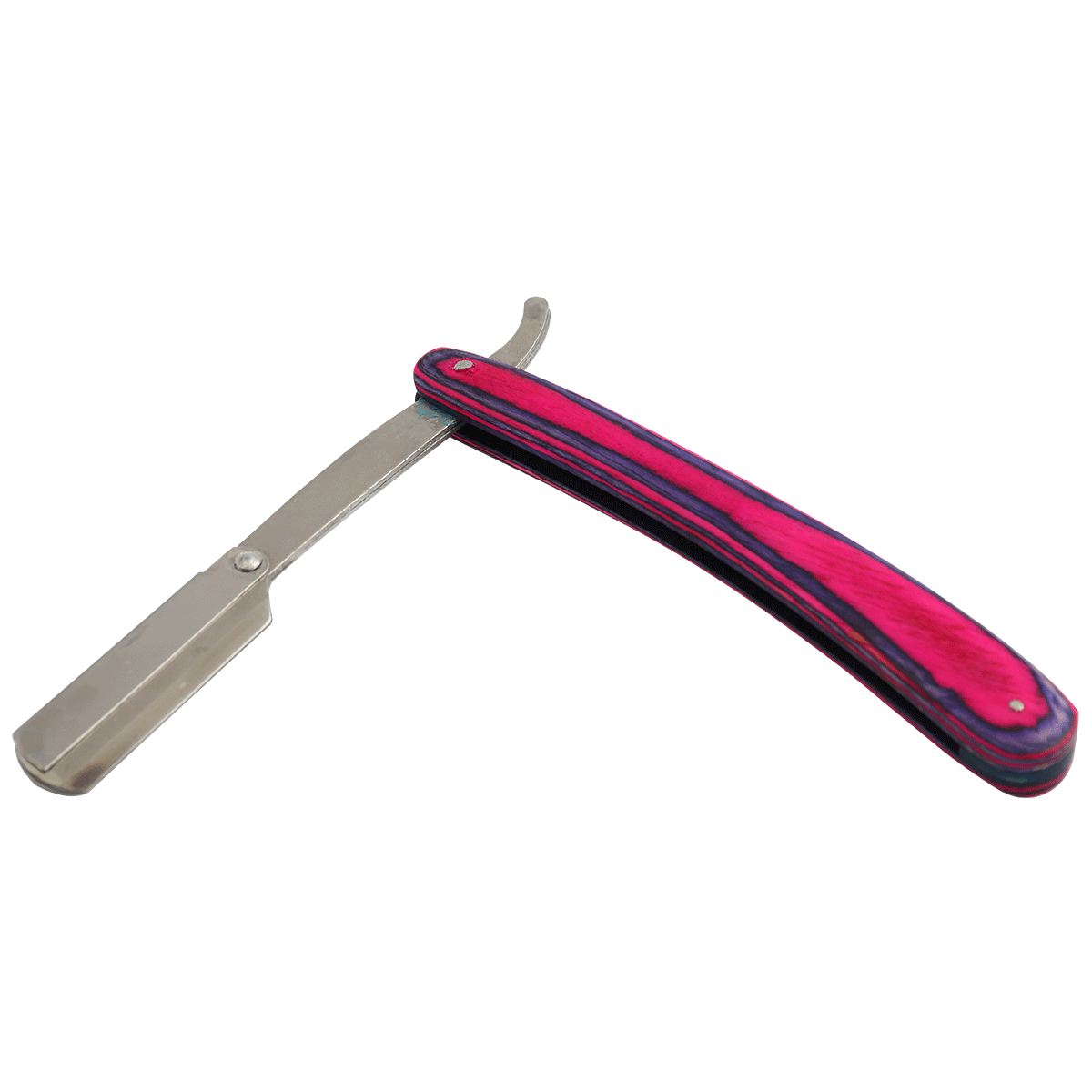 JI-1528 Purple Wood Straight Razor - Image 1