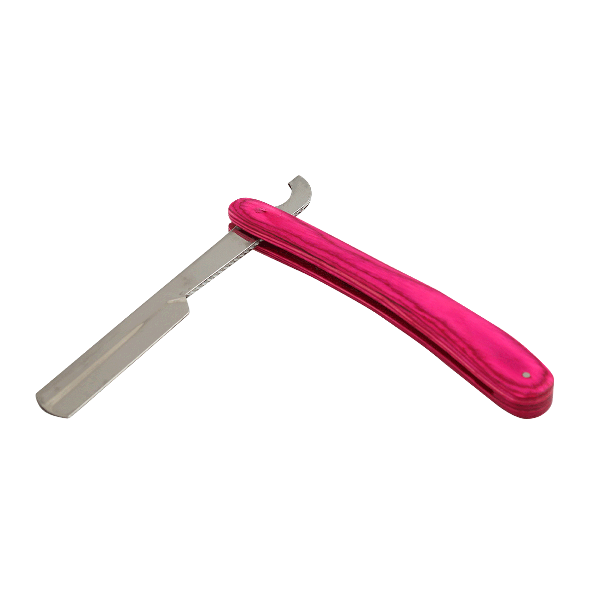 JI-1529 Magenta Wood Shavette Razor - Image 1
