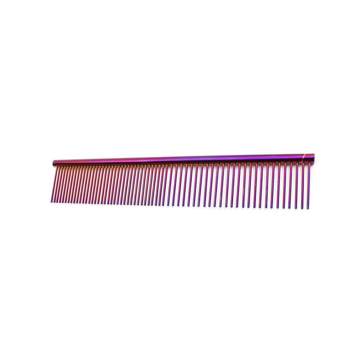 JI-2913 Purple Metal Pet Stripping Comb - Image 1